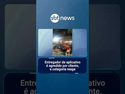 Entregador de aplicativo é agredido por cliente, e categoria reage | #SBTNoticias