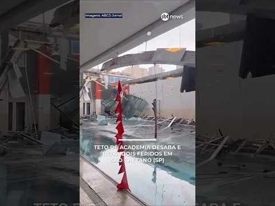 Teto de academia desaba e deixa dois feridos em São Caetano do Sul (SP)