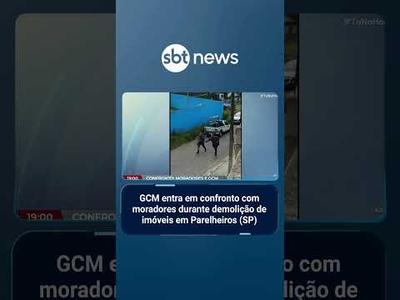 GCM entra em confronto com moradores durante demolição de imóveis na zona sul de SP