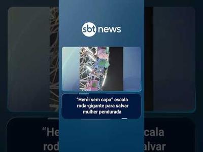 “Herói sem capa” escala roda-gigante para salvar mulher pendurada | #SBTManhã