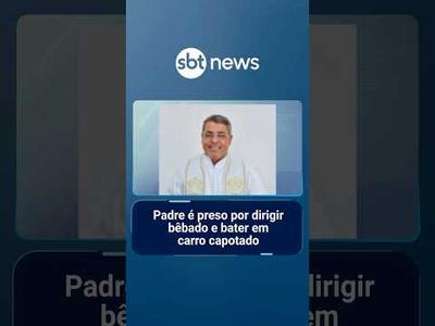 Padre é preso por dirigir bêbado e bater em carro capotado