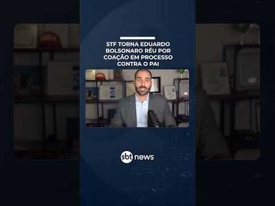 Eduardo Bolsonaro se torna réu no STF por coação no processo do pai | #SBTBrasil