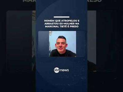 Homem que atropelou e arrastou ex-mulher na Marginal Tietê é preso | #SBTNotícias