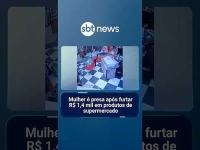 Mulher é presa após furtar R$ 1,4 mil em produtos de supermercado no Rio | #SBTManhã