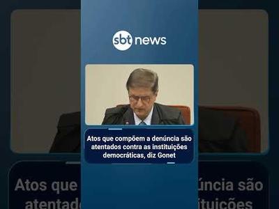 Atos que compõem a denúncia são atentados contra as instituições democráticas, diz Gonet | #SBTNews