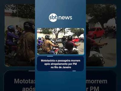 Mototaxista e passageira morrem após atropelamento por PM no Rio | #SBTBrasil