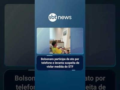 Bolsonaro participa de ato por telefone e levanta suspeita de violar medida do STF | #SBTManha