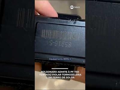 Bolsonaro admite à PF ter tentado violar tornozeleira com ferro de solda; veja | #SBTNews