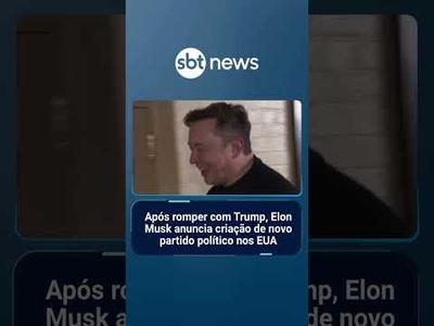 Após romper com Trump, Elon Musk anuncia criação de novo partido político nos EUA | #SBTNotícias