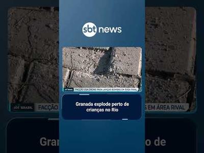 Explosivo é lançado perto de crianças em praça pública no Rio de Janeiro | #SBTBrasil