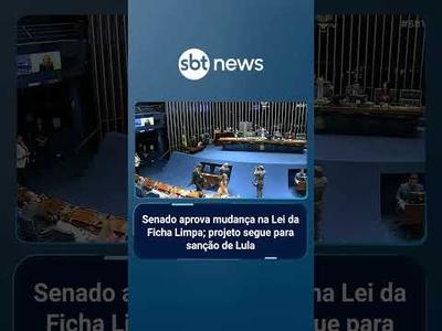Senado aprova mudança na Lei da Ficha Limpa; projeto segue para sanção presidencial | #SBTBrasil