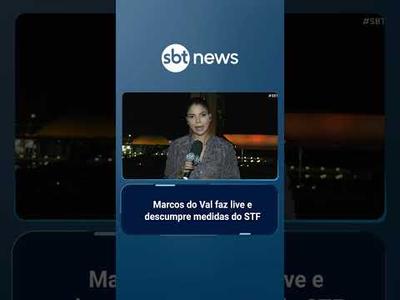 Marcos do Val descumpre medidas e faz live com críticas ao ministro Moraes | #SBTBrasil