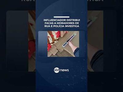 Influenciador distribui facas a moradores em situação de rua no DF | #SBTManhã