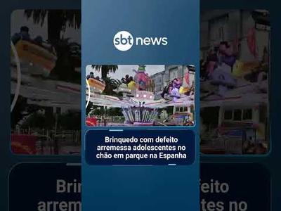 Brinquedo com defeito arremessa adolescentes no chão em parque na Espanha | #SBTManhã