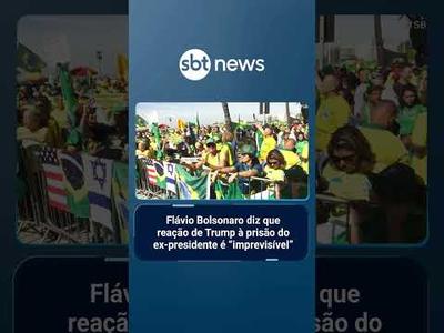Flávio Bolsonaro diz que reação de Trump à prisão do ex-presidente é "imprevisível" | #SBTBrasil