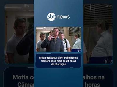 Motta consegue abrir trabalhos na Câmara após mais de 24 horas de obstrução | #SBTBrasil