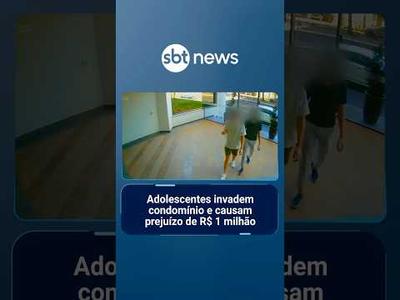 Adolescentes invadem condomínio e causam prejuízo de R$ 1 milhão | #SBTManhã