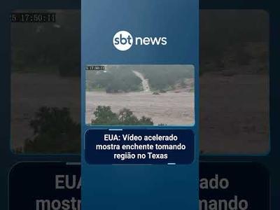 Vídeo acelerado mostra enchente no Texas que matou 82 pessoas | #SBTManhã