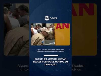 RJ: Com IML lotado, Detran recebe corpos de mortos em operação | #SBTManha