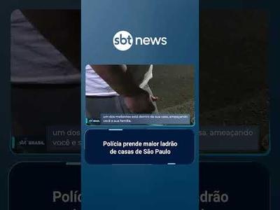 Maior ladrão de casas de SP é preso após perseguição e tiroteio | #SBTBrasil