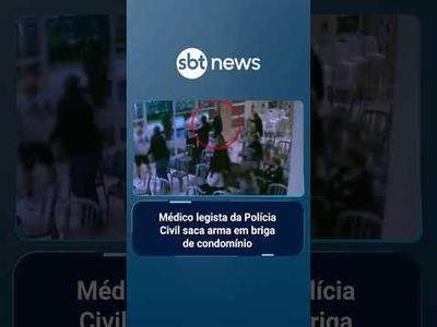 Médico legista da Polícia Civil saca arma em briga de condomínio de alto padrão em SP | #SBTManhã