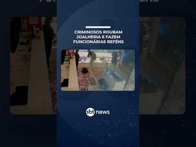 Criminosos fazem funcionárias reféns e roubam joalheria em de supermercado em SP | #SBTManhã