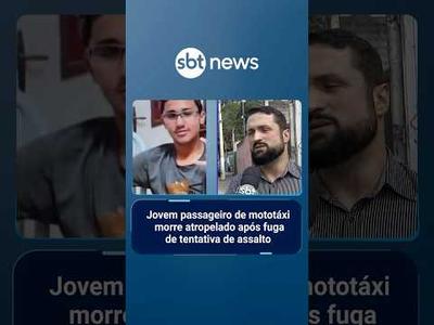 Jovem morre atropelado após fuga de tentativa de assalto no ABC Paulista | #SBTNotícias 1ª Edição