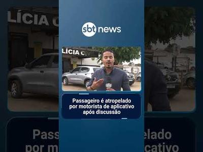 Passageiro é atropelado por motorista de aplicativo após discussão em Goiás | #SBTNotícias