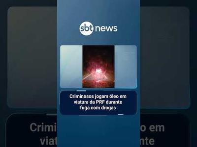 Criminosos jogam óleo em viatura da PRF durante fuga com drogas
