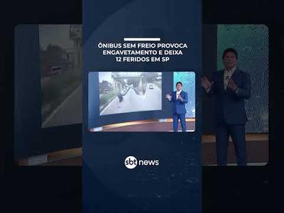 Ônibus sem freio provoca engavetamento na Raposo Tavares (SP) e deixa 12 feridos | #SBTBrasil