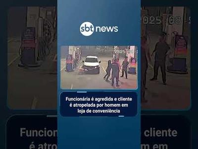 Funcionária é agredida e cliente é atropelada por homem em loja de conveniência | #PrimeiroImpacto
