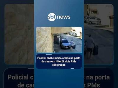 Policial civil é morto a tiros na porta de casa em Niterói; dois PMs são presos | #SBTBrasil