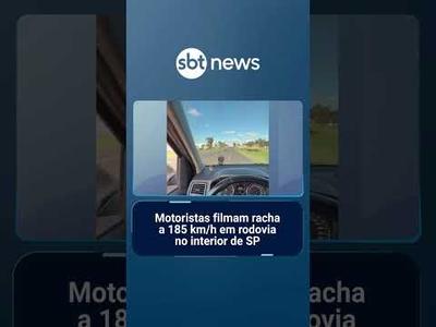 Motoristas filmam racha a 185 km/h em rodovia no interior de SP | #PrimeiroImpacto