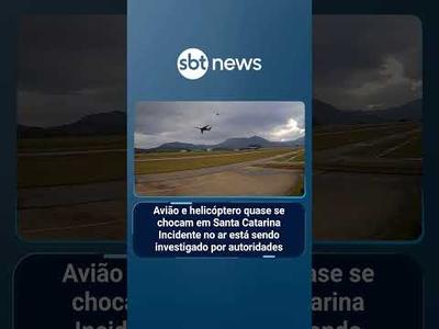 Avião e helicóptero quase se chocam no ar em SC