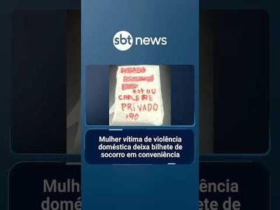 Mulher vítima de violência doméstica deixa bilhete de socorro em conveniência | #SBTNotícias