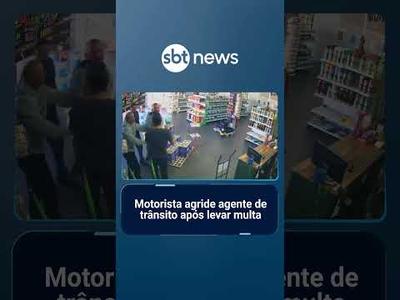 Motorista agride agente de trânsito após levar multa em Santo André (SP) | #SBTManhã