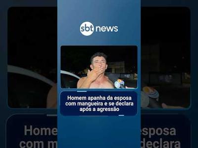 Homem apanha da esposa com mangueira e se declara após a agressão | #PrimeiroImpacto