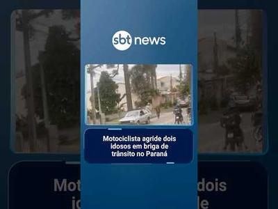 Motociclista agride dois idosos em briga de trânsito no Paraná | #SBTManhã