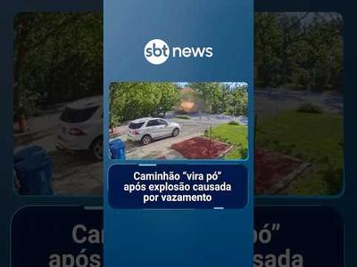 Caminhão "vira pó" após explosão causada por vazamento