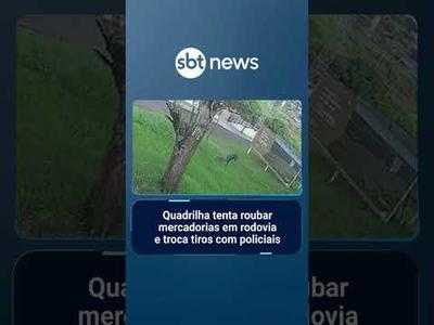 Quadrilha tenta roubar mercadorias em rodovia e troca tiros com policiais | #SBTManhã