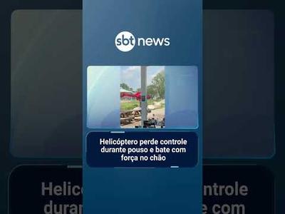 Helicóptero perde controle durante pouso e bate com força no chão | #SBTManhã