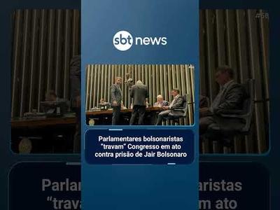 Parlamentares bolsonaristas "travam" Congresso em ato contra prisão de Jair Bolsonaro | #SBTBrasil