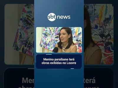 Menino paraibano de 9 anos terá obras expostas no Louvre, em Paris