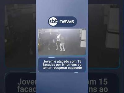 Jovem é atacado com 15 facadas ao tentar recuperar capacete