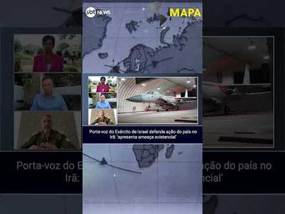 Porta-voz do Exército de Israel defende ação do país no Irã: 'apresenta ameaça existencial'