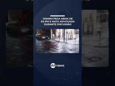 Homem pega arma de ex-PM durante discussão em bar, atira e mata advogado | #SBTManha