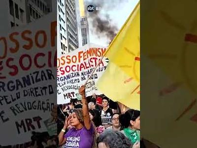 Novos protestos contra a PL do aborto em São Paulo