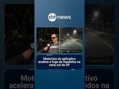 Motorista de aplicativo acelera e foge de bandidos na zona sul de SP | #PrimeiroImpacto