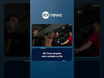 Carro de MC Poze do Rodo recuperado após roubo no Rio de Janeiro | #SBTBrasil