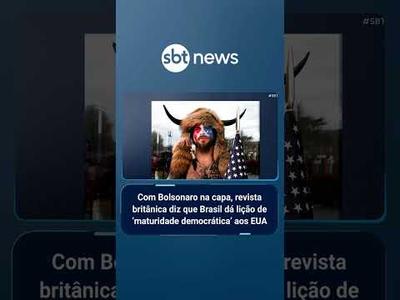 Com ilustração de Bolsonaro, The Economist diz que Brasil dá lição democrática aos EUA | #SBTBrasil